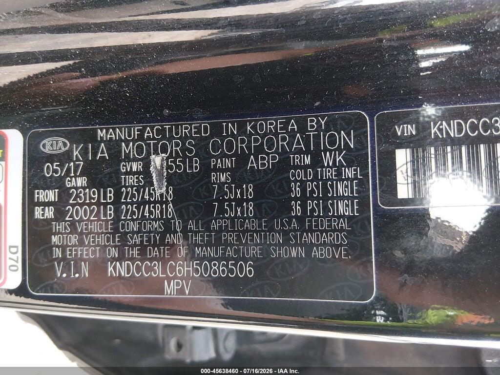 KNDCC3LC6H5086506 2017 KIA NIRO photo no. 9