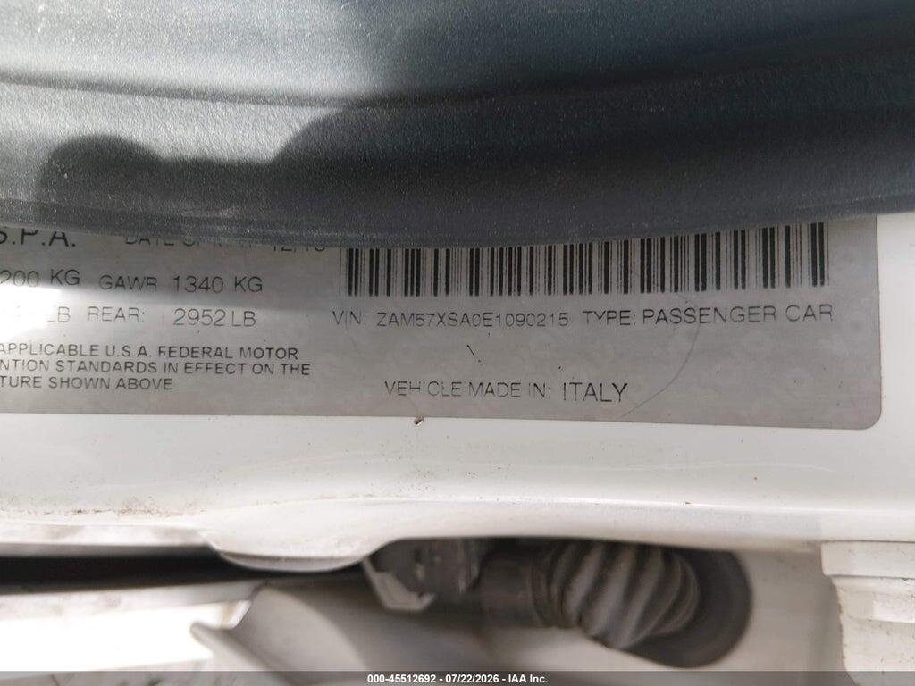 ZAM57XSA0E1090215 2014 MASERATI GHIBLI photo no. 9
