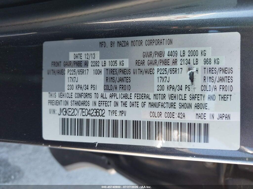 JM3KE2CY7E0423602 2014 MAZDA CX-5 photo no. 9