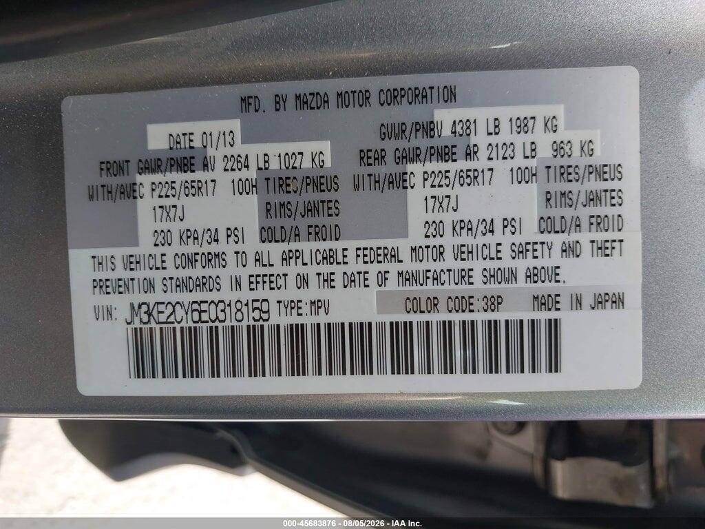 JM3KE2CY6E0318159 2014 MAZDA CX-5 photo no. 9