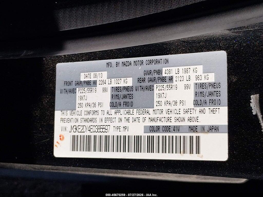 JM3KE2DY4E0385597 2014 MAZDA CX-5 photo no. 9