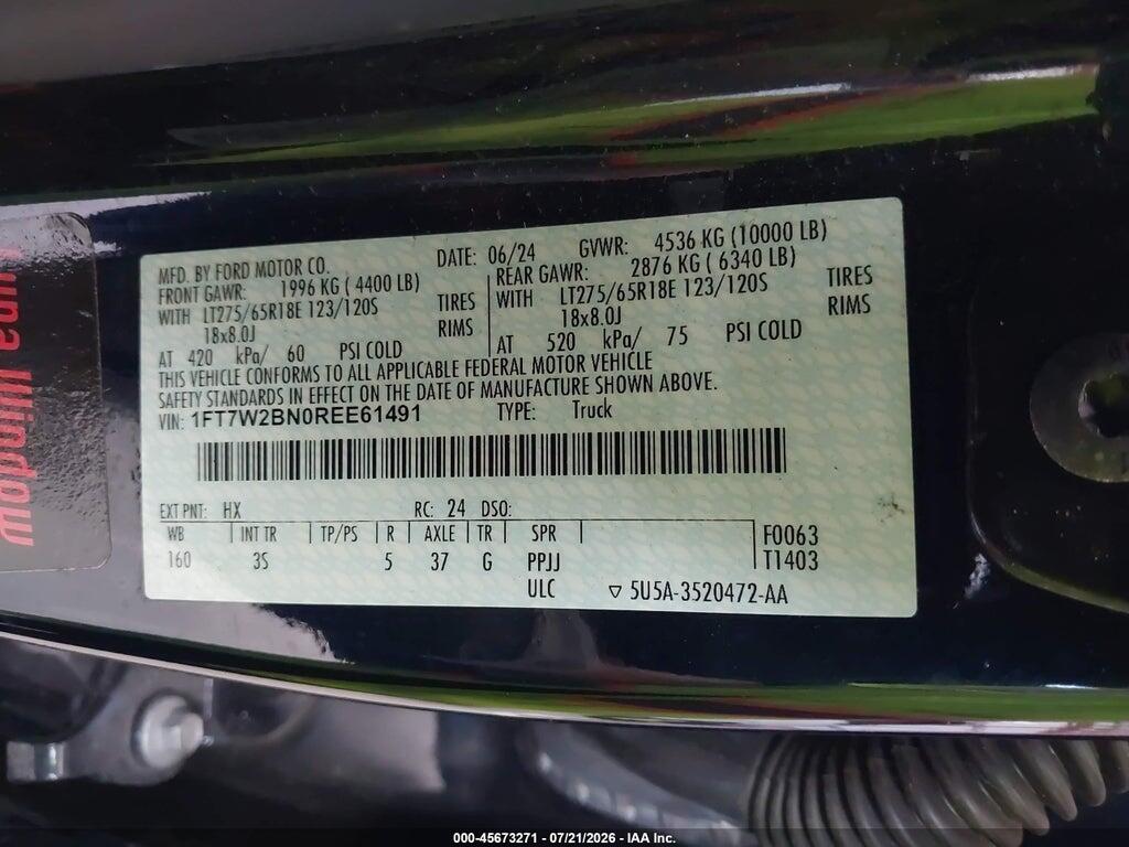 1FT7W2BN0REE61491 2024 FORD F-250 photo no. 9