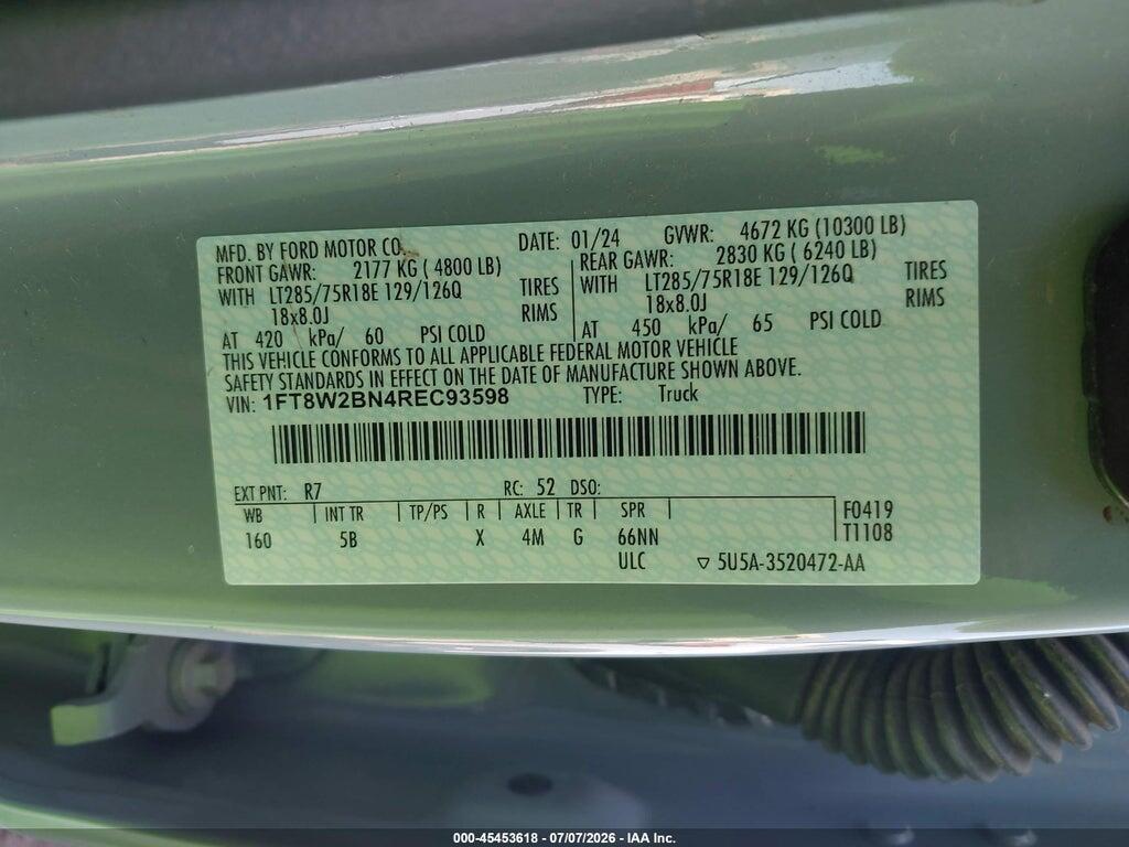 1FT8W2BN4REC93598 2024 FORD F-250 photo no. 8
