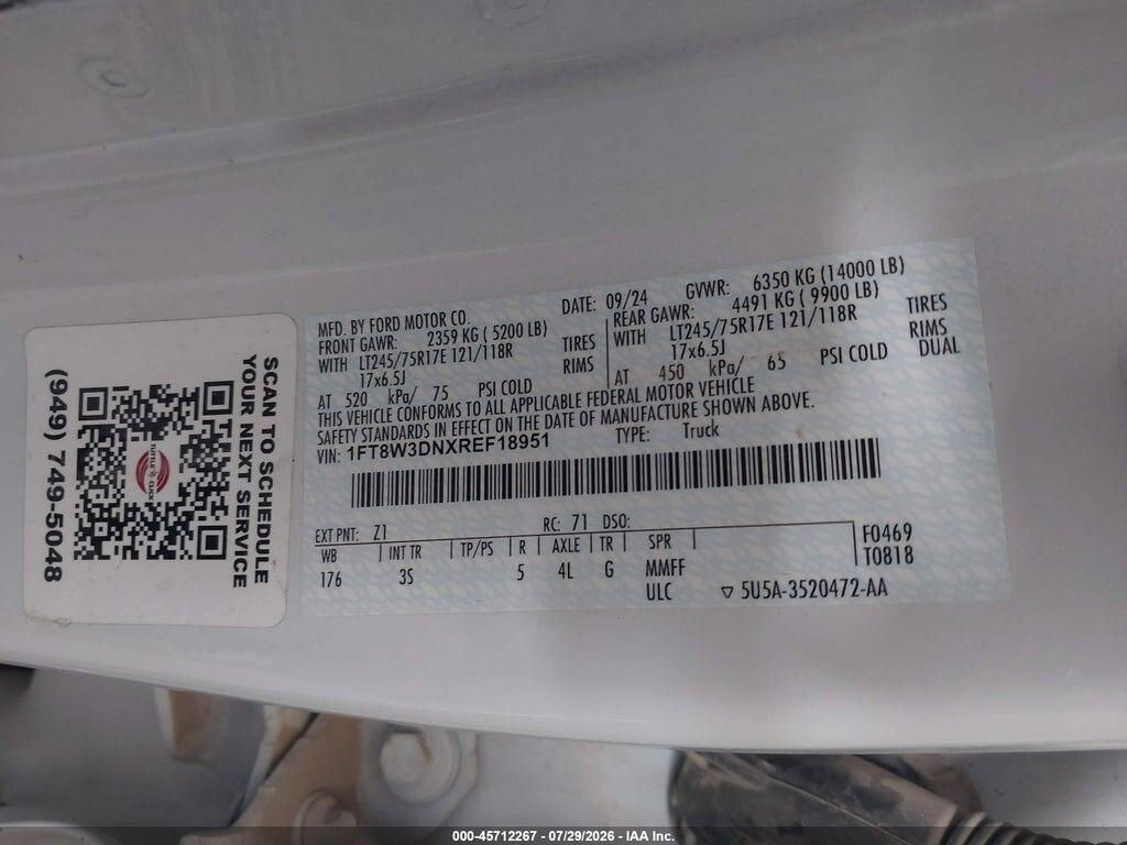 1FT8W3DNXREF18951 2024 FORD F-350 photo no. 9