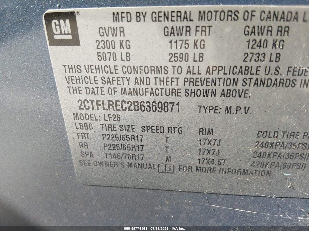 2CTFLREC2B6369871 2011 GMC TERRAIN photo no. 9