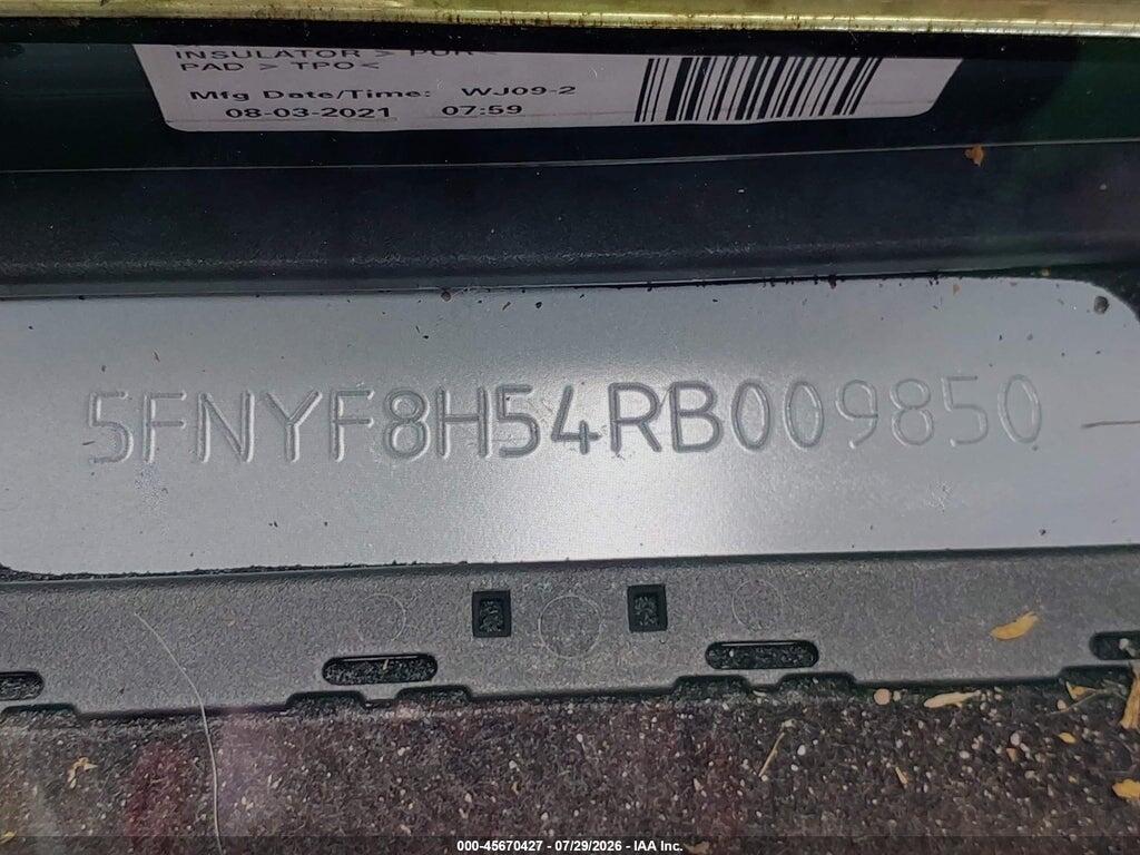 5FNYF7H22MB012870 2021 HONDA PASSPORT photo no. 9