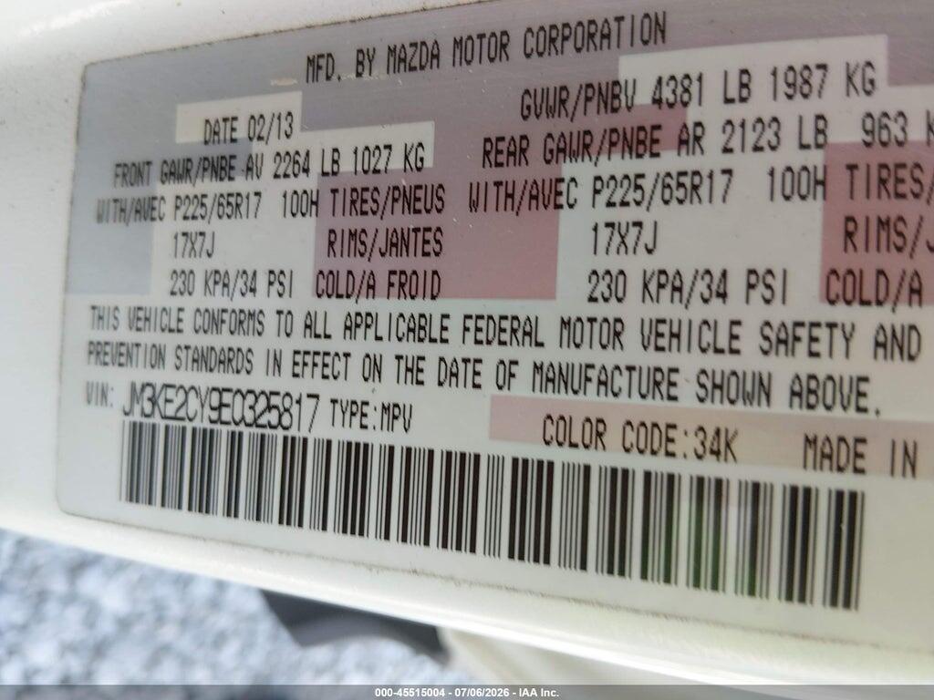 JM3KE2CY9E0325817 2014 MAZDA CX-5 photo no. 9