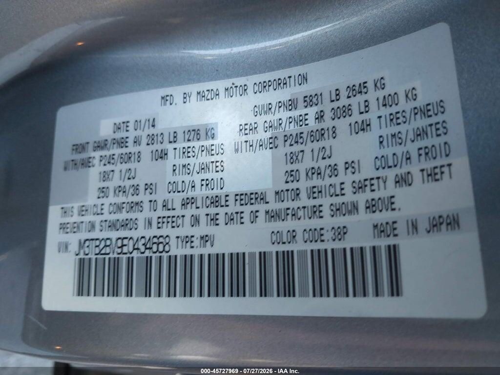 JM3TB2BV9E0434668 2014 MAZDA CX-9 photo no. 9