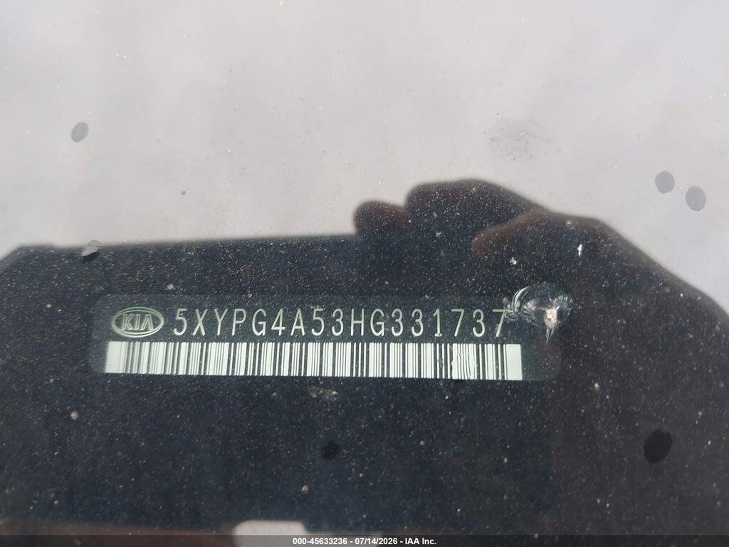 5XYPG4A53HG331737 2017 KIA SORENTO photo no. 9