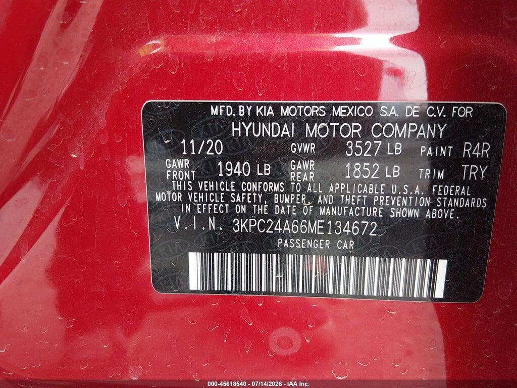 3KPC24A66ME134672 2021 HYUNDAI ACCENT photo no. 9