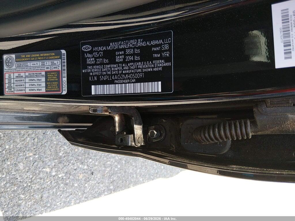 5NPLL4AG2MH050091 2021 HYUNDAI ELANTRA photo no. 9