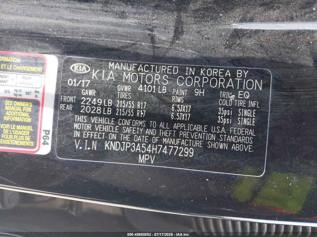 KNDJP3A54H7477299 2017 KIA SOUL photo no. 9