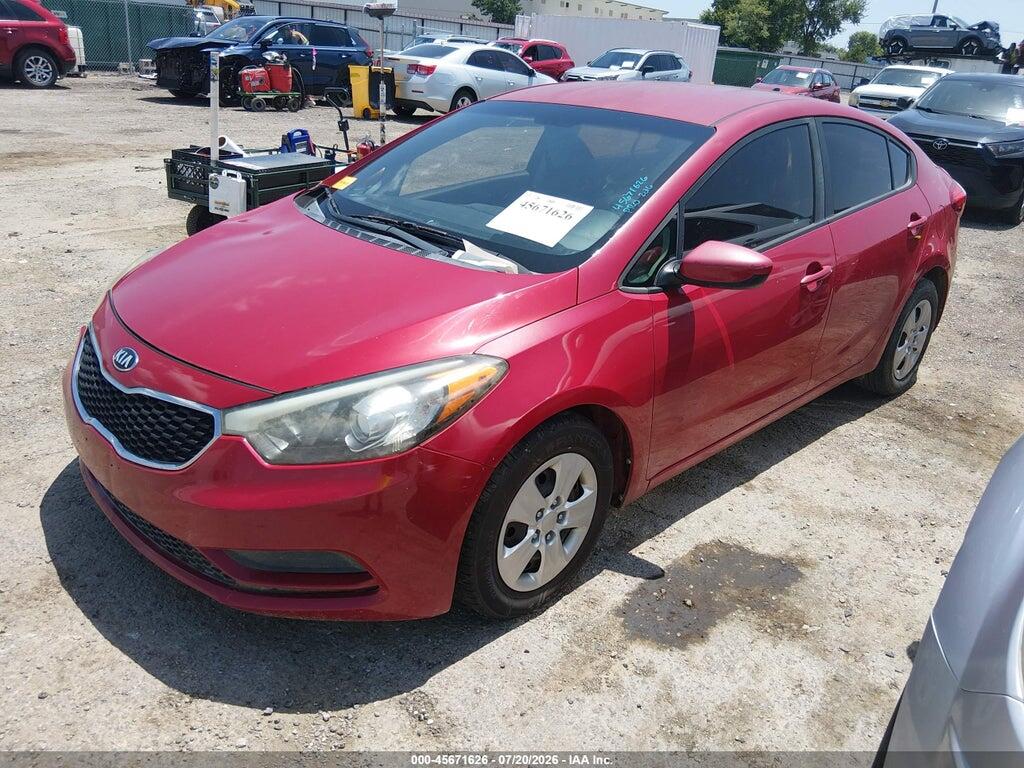KNAFK4A66G5605407 2016 KIA FORTE photo no. 2