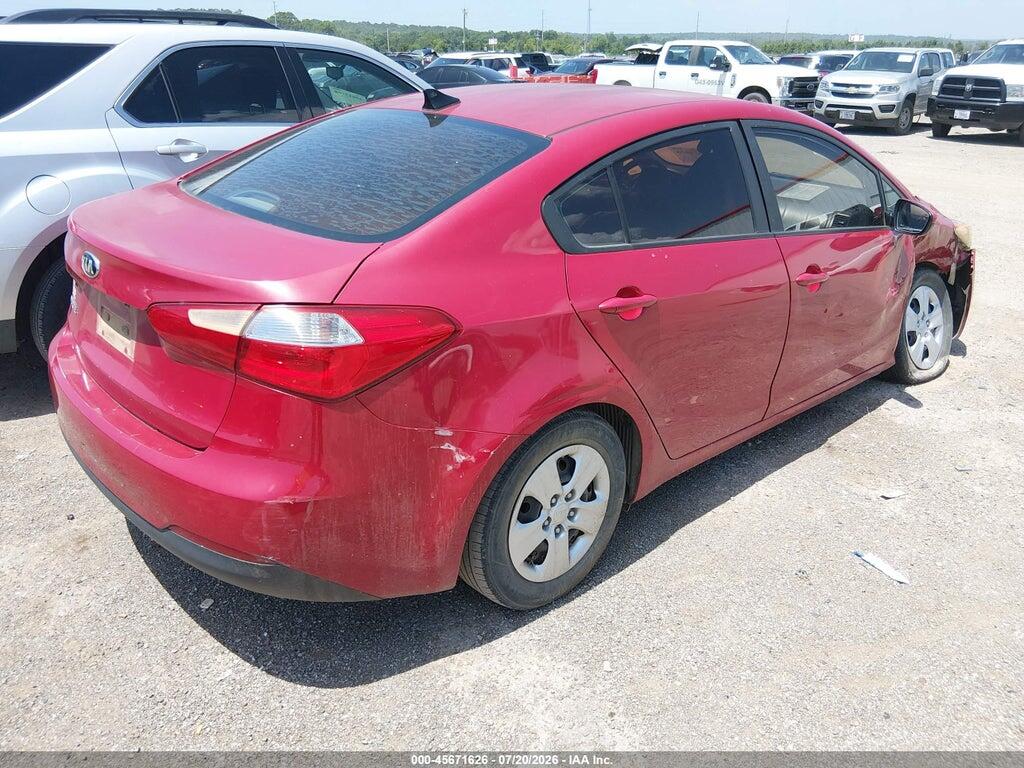 KNAFK4A66G5605407 2016 KIA FORTE photo no. 4