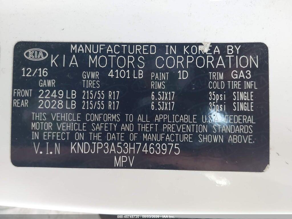 KNDJP3A53H7463975 2017 KIA SOUL photo no. 9