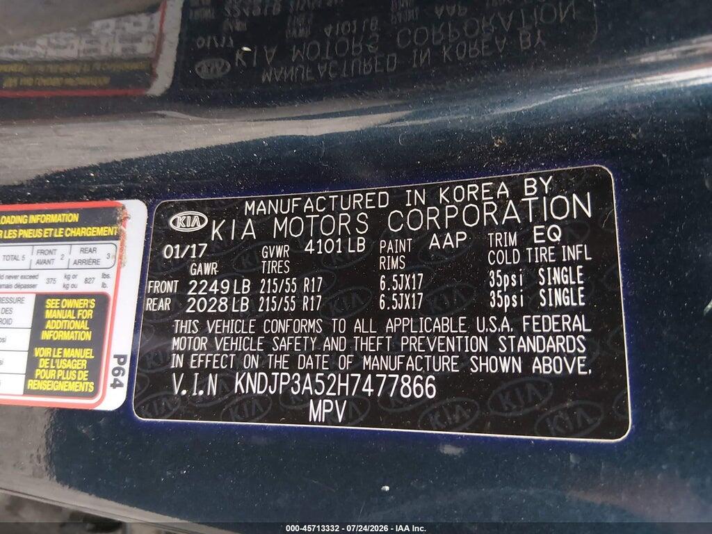 KNDJP3A52H7477866 2017 KIA SOUL photo no. 9