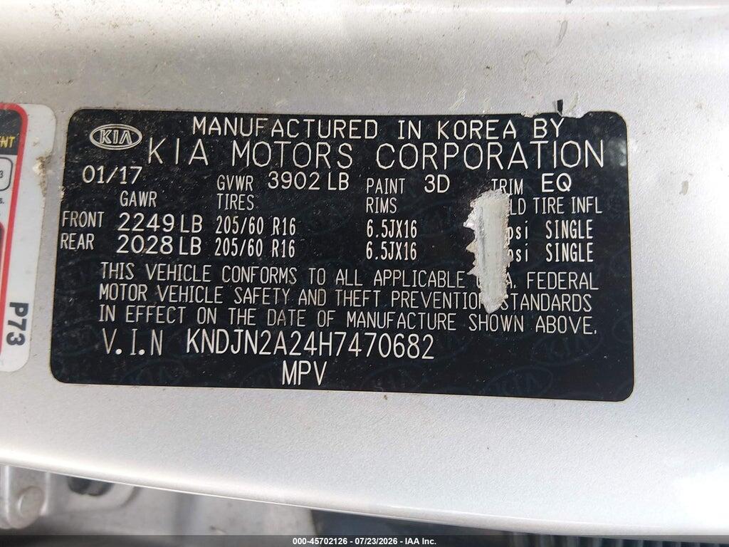 KNDJN2A24H7470682 2017 KIA SOUL photo no. 9