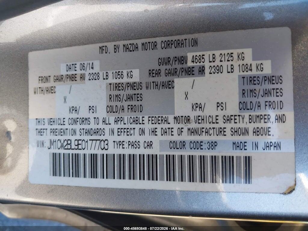 JM1CW2BL9E0177703 2014 MAZDA MAZDA5 photo no. 9