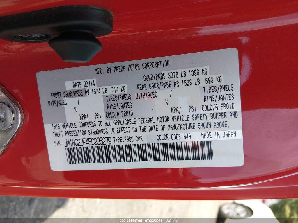 JM1NC2JF4E0236279 2014 MAZDA MX-5 MIATA photo no. 9