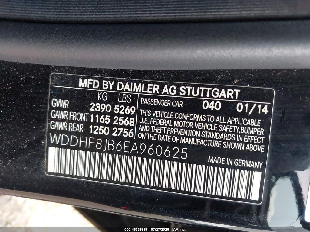 WDDHF8JB6EA960625 2014 MERCEDES-BENZ E 350 photo no. 9