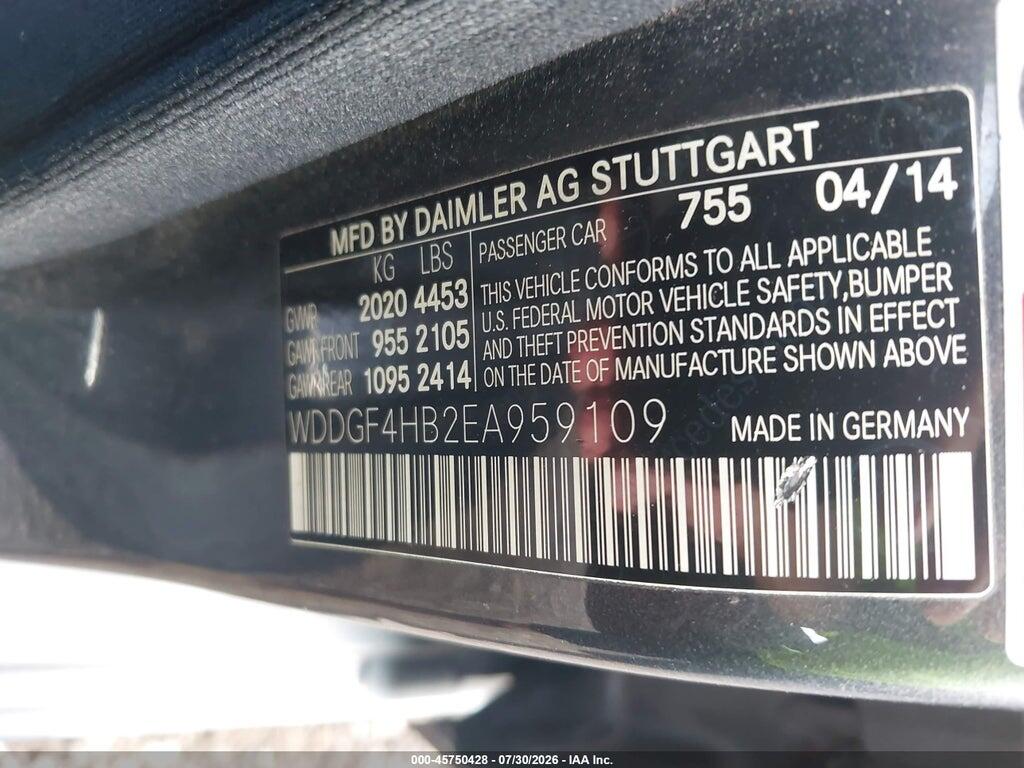 WDDGF4HB2EA959109 2014 MERCEDES-BENZ C 250 photo no. 9