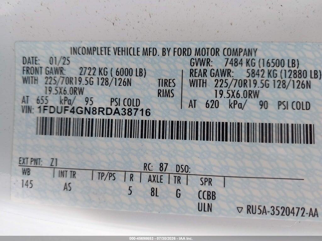 1FDUF4GN8RDA38716 2024 FORD F-450 CHASSIS photo no. 8