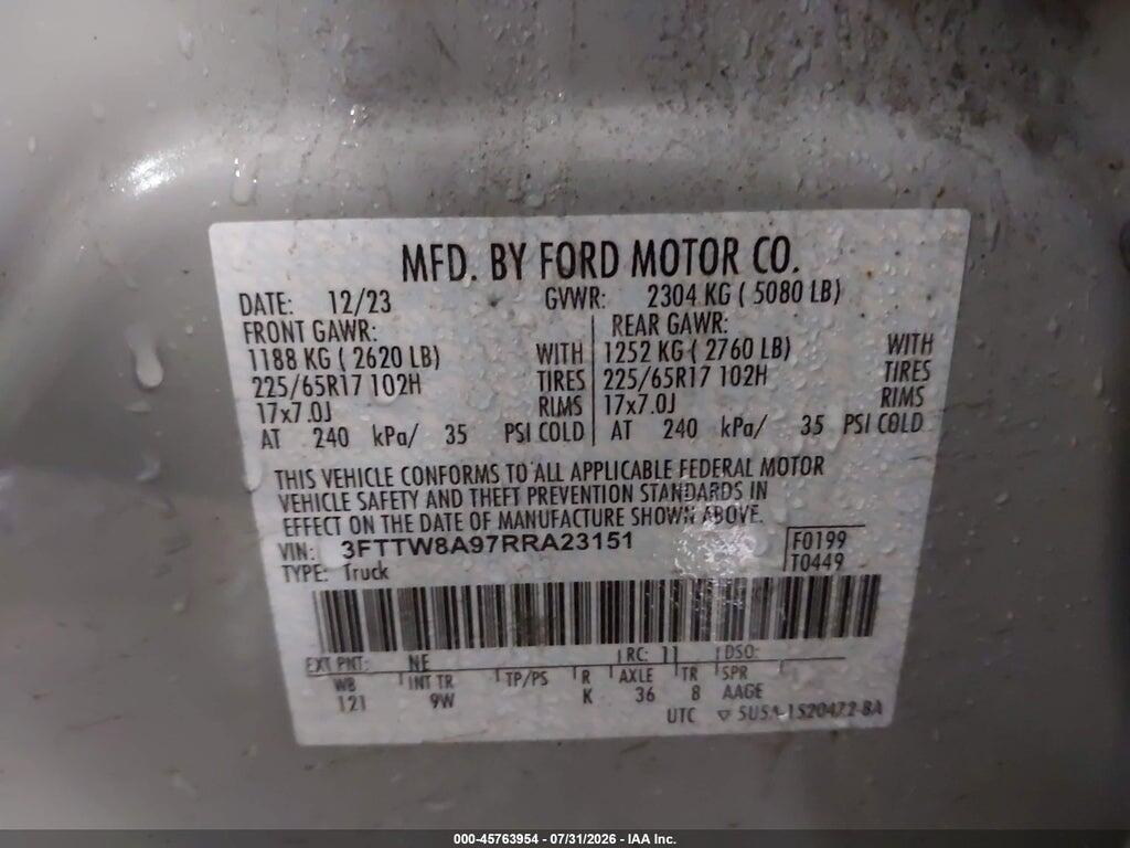 3FTTW8A97RRA23151 2024 FORD MAVERICK photo no. 9