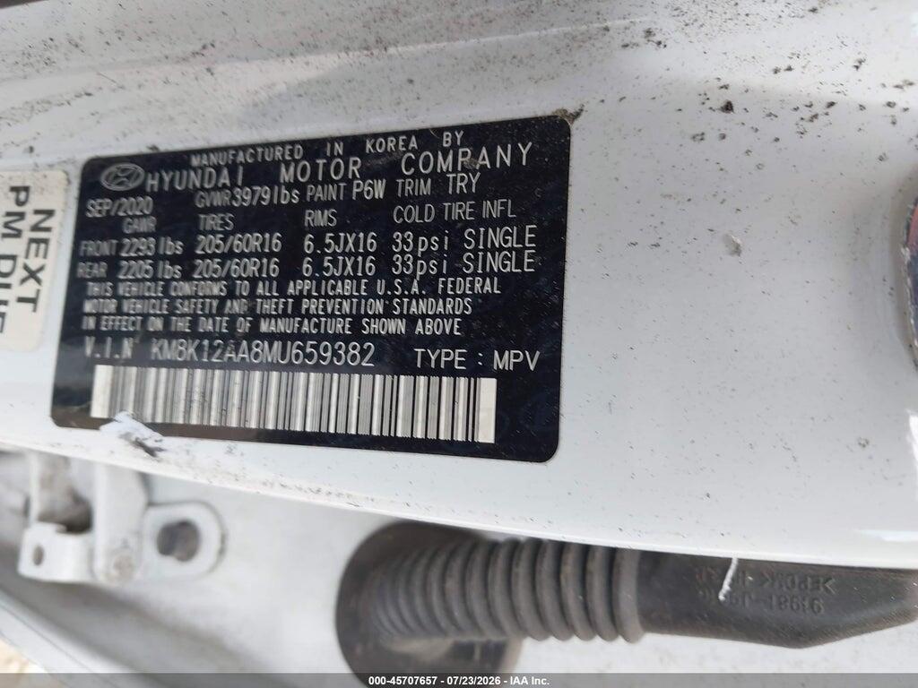 KM8K12AA8MU659382 2021 HYUNDAI KONA photo no. 9
