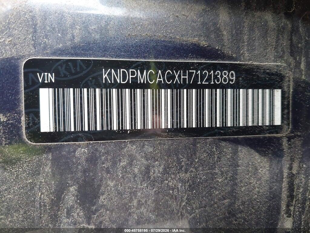 KNDPMCACXH7121389 2017 KIA SPORTAGE photo no. 9
