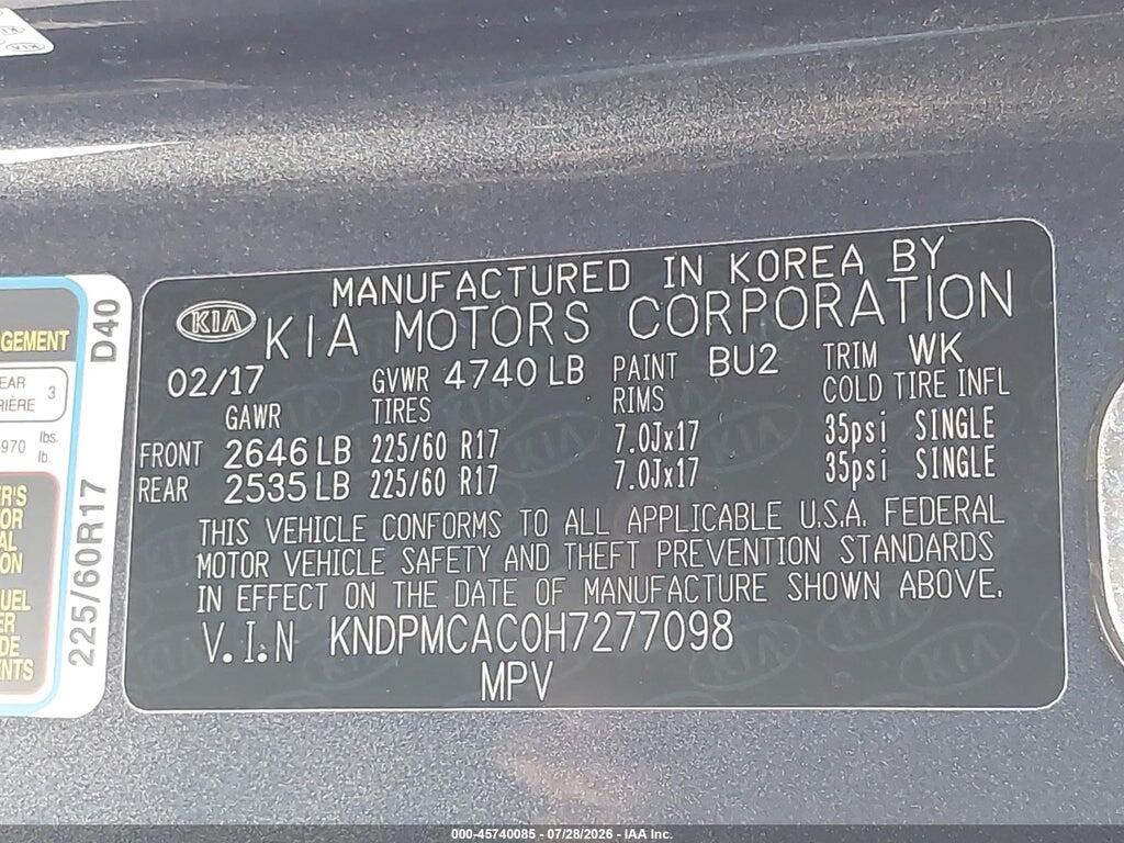 KNDPMCAC0H7277098 2017 KIA SPORTAGE photo no. 9