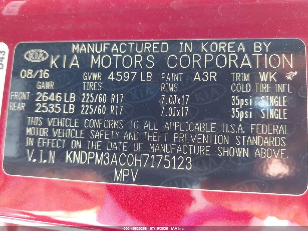 KNDPM3AC0H7175123 2017 KIA SPORTAGE photo no. 9