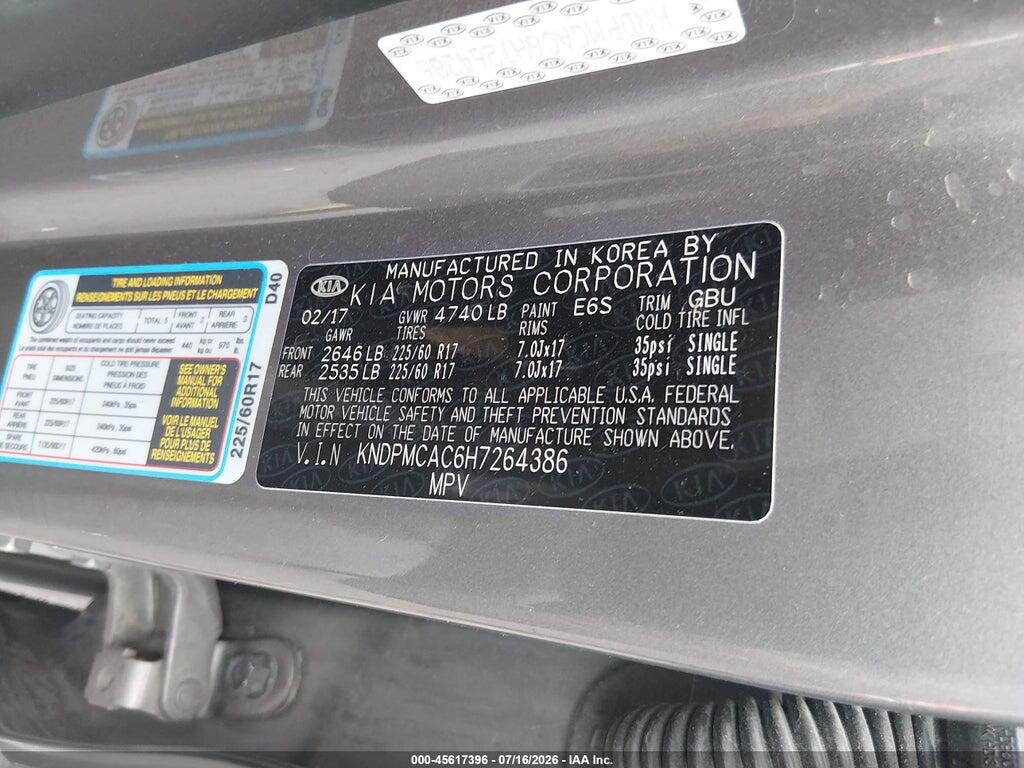 KNDPMCAC6H7264386 2017 KIA SPORTAGE photo no. 9