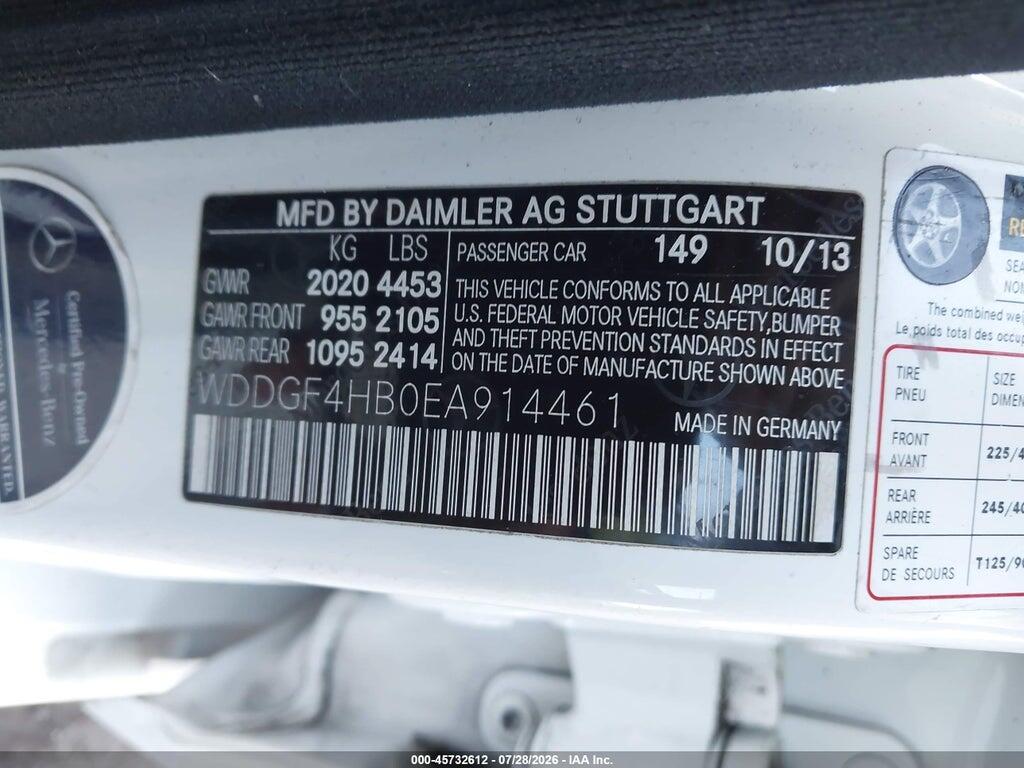 WDDGF4HB0EA914461 2014 MERCEDES-BENZ C 250 photo no. 9