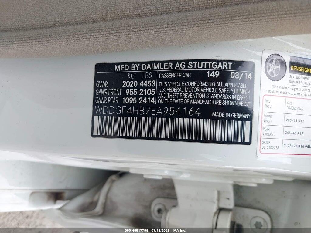 WDDGF4HB7EA954164 2014 MERCEDES-BENZ C 250 photo no. 9