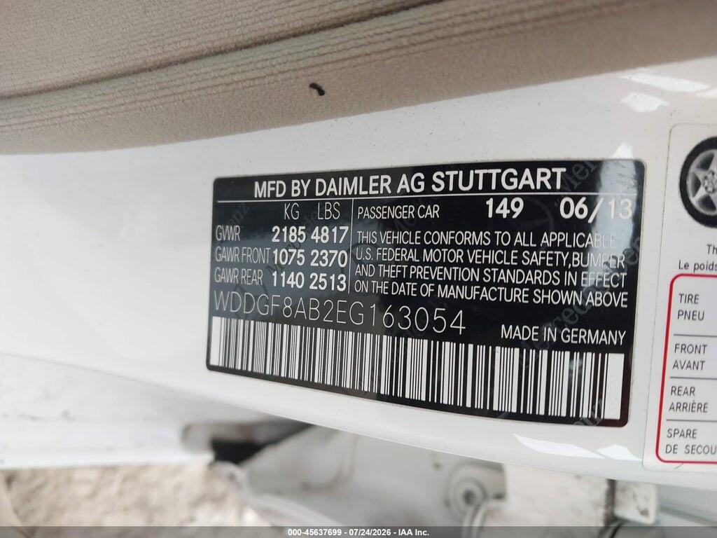 WDDGF8AB2EG163054 2014 MERCEDES-BENZ C 300 photo no. 9
