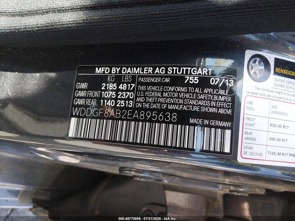 WDDGF8AB2EA895638 2014 MERCEDES-BENZ C 300 photo no. 9