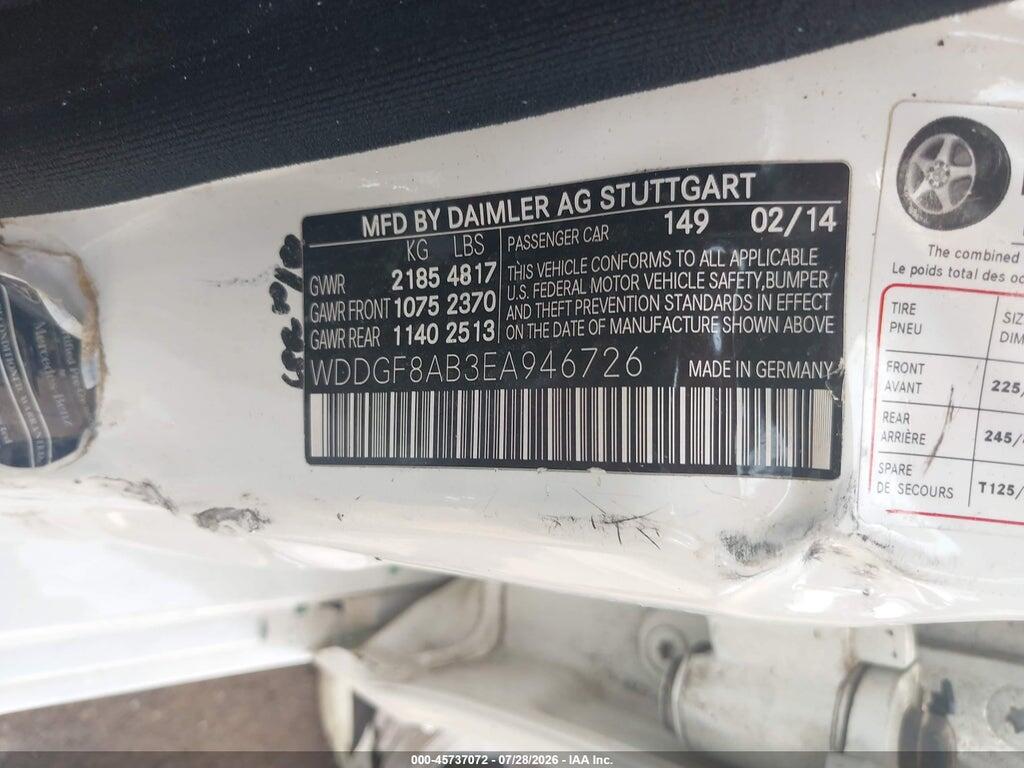 WDDGF8AB3EA946726 2014 MERCEDES-BENZ C 300 photo no. 9