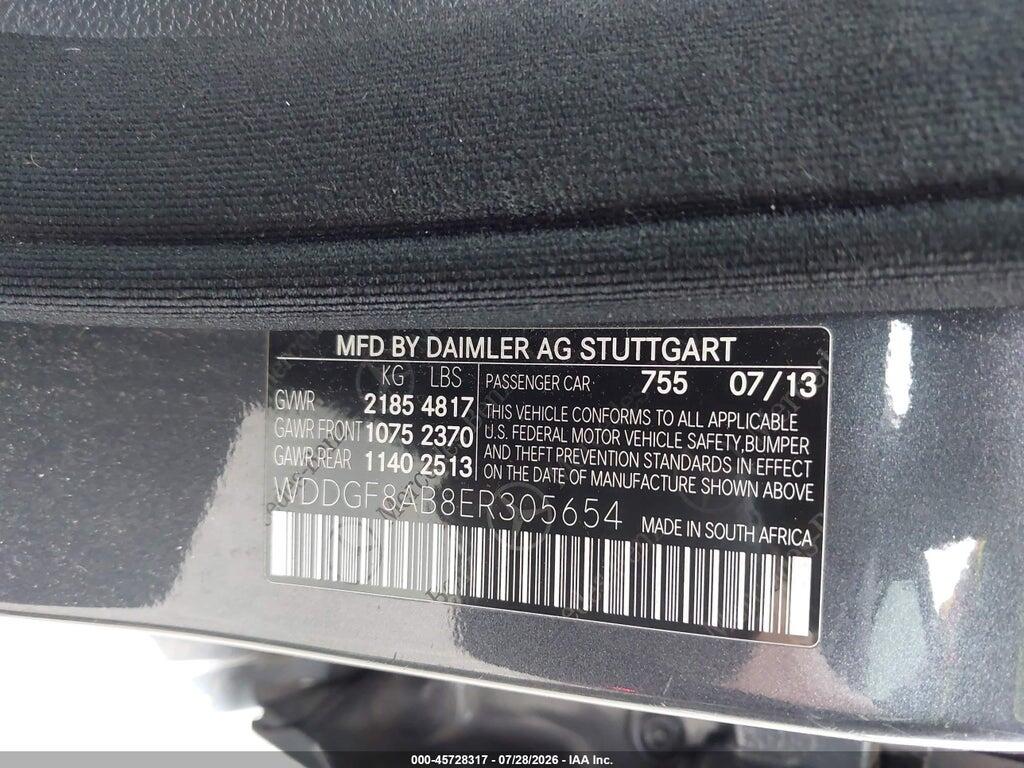 WDDGF8AB8ER305654 2014 MERCEDES-BENZ C 300 photo no. 9