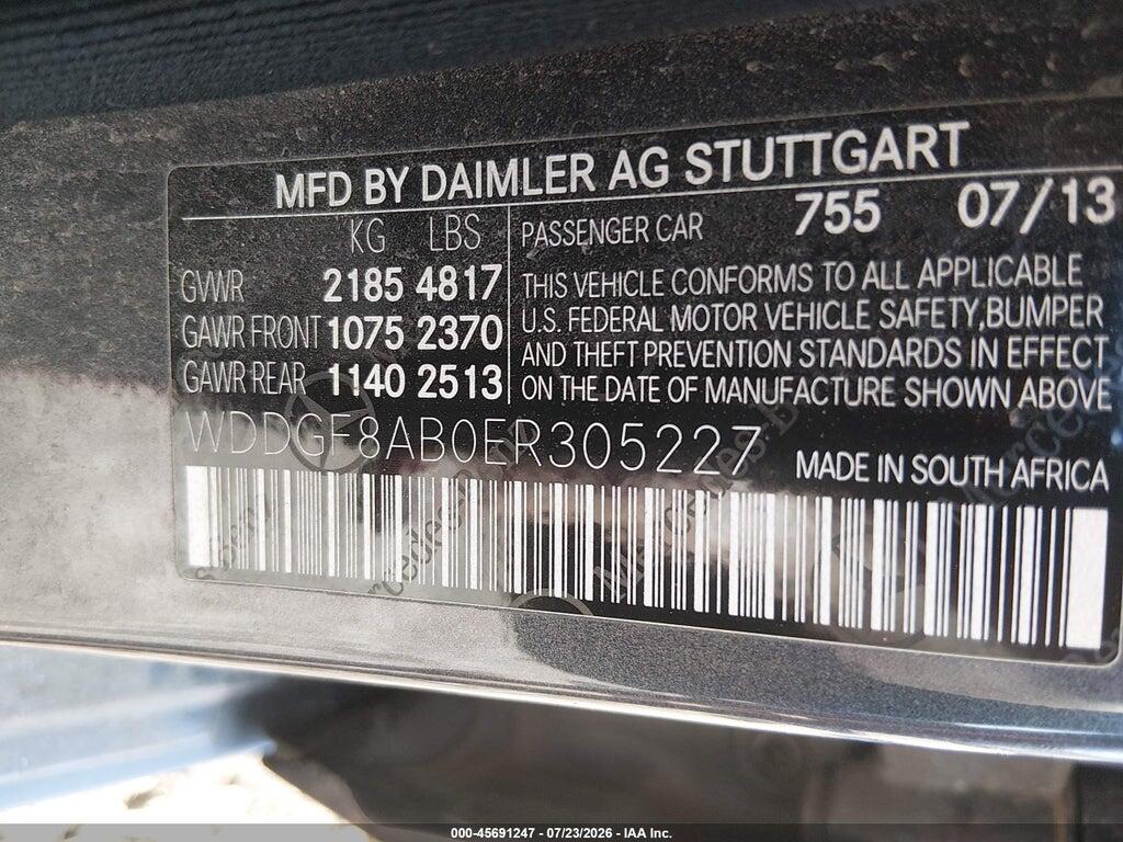 WDDGF8AB0ER305227 2014 MERCEDES-BENZ C 300 photo no. 9