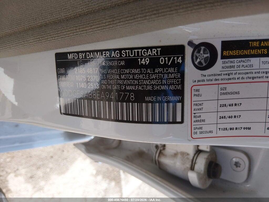 WDDGF8AB8EA941778 2014 MERCEDES-BENZ C 300 photo no. 9