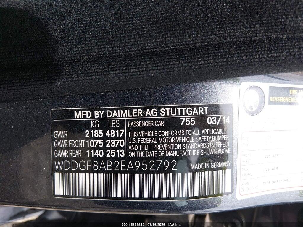 WDDGF8AB2EA952792 2014 MERCEDES-BENZ C 300 photo no. 9