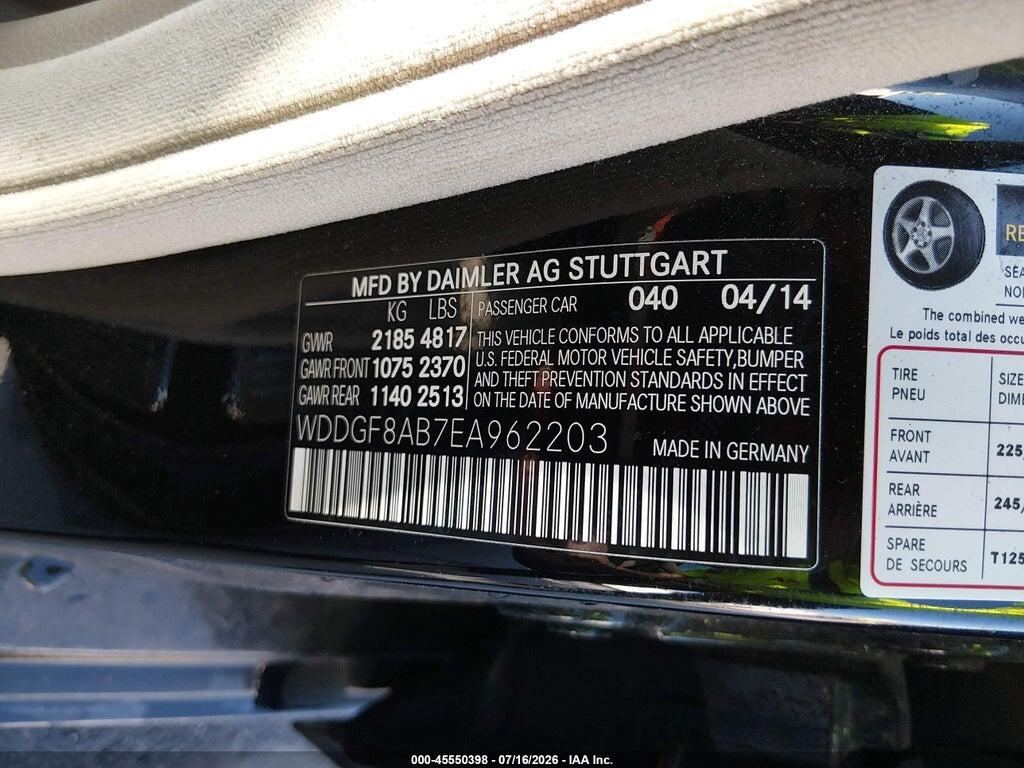 WDDGF8AB7EA962203 2014 MERCEDES-BENZ C 300 photo no. 9