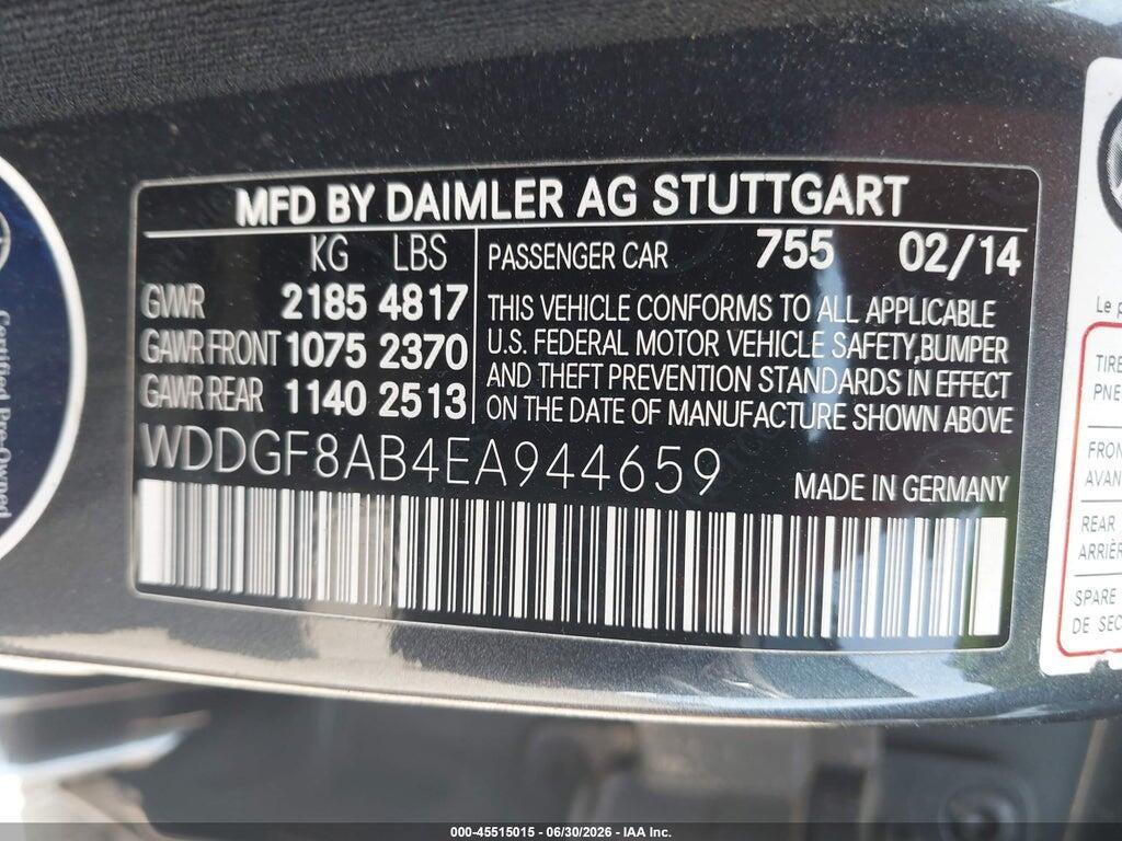 WDDGF8AB4EA944659 2014 MERCEDES-BENZ C 300 photo no. 9