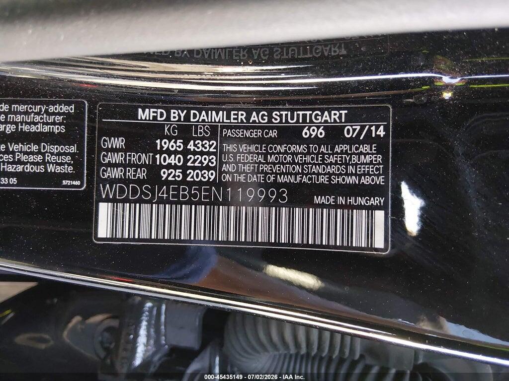 WDDSJ4EB5EN119993 2014 MERCEDES-BENZ CLA 250 photo no. 9