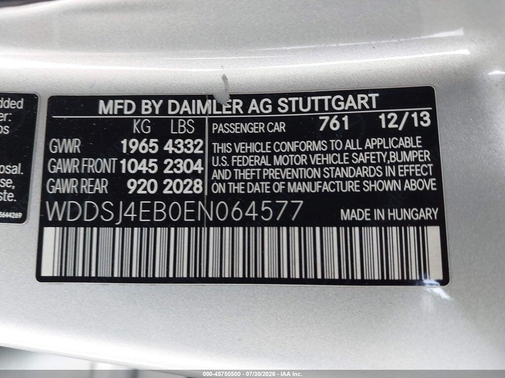 WDDSJ4EB0EN064577 2014 MERCEDES-BENZ CLA 250 photo no. 9
