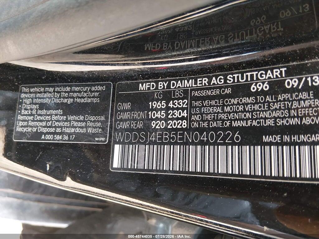 WDDSJ4EB5EN040226 2014 MERCEDES-BENZ CLA 250 photo no. 9