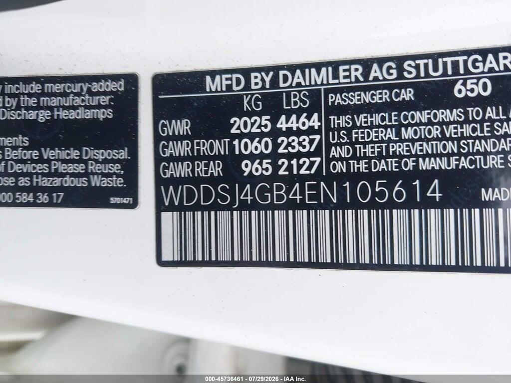 WDDSJ4GB4EN105614 2014 MERCEDES-BENZ CLA 250 photo no. 9