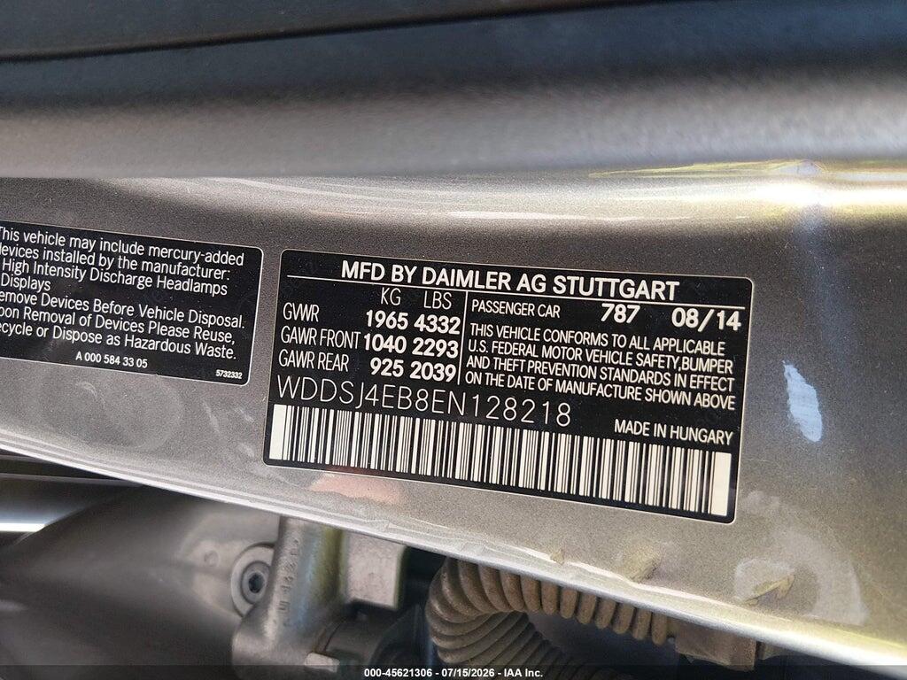 WDDSJ4EB8EN128218 2014 MERCEDES-BENZ CLA 250 photo no. 9