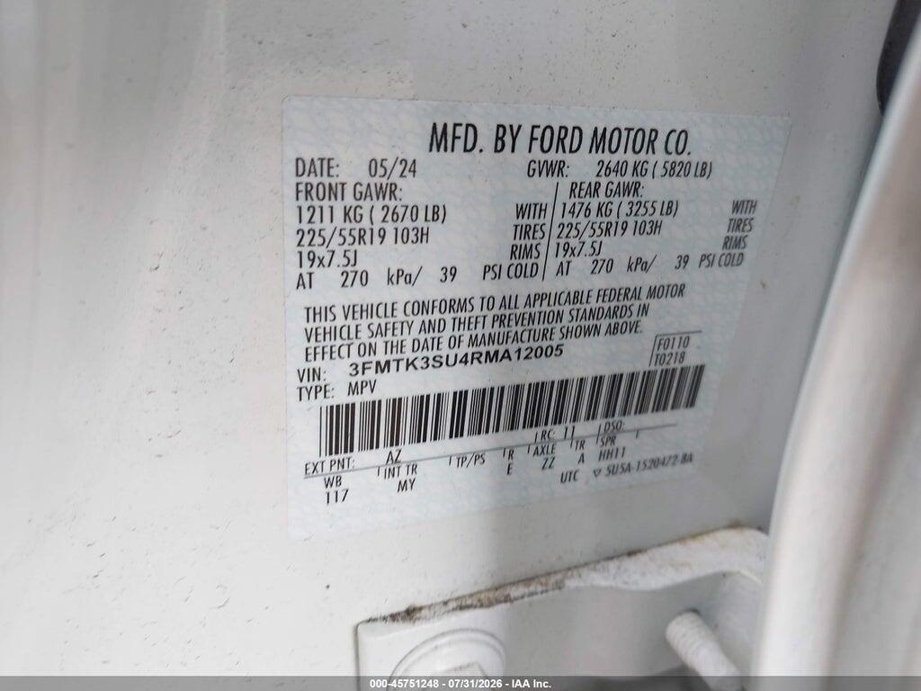 3FMTK3SU4RMA12005 2024 FORD MUSTANG MACH-E photo no. 8