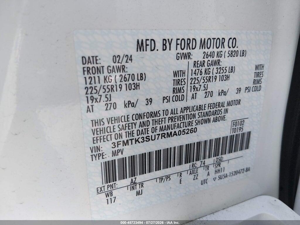 3FMTK3SU7RMA05260 2024 FORD MUSTANG MACH-E photo no. 9